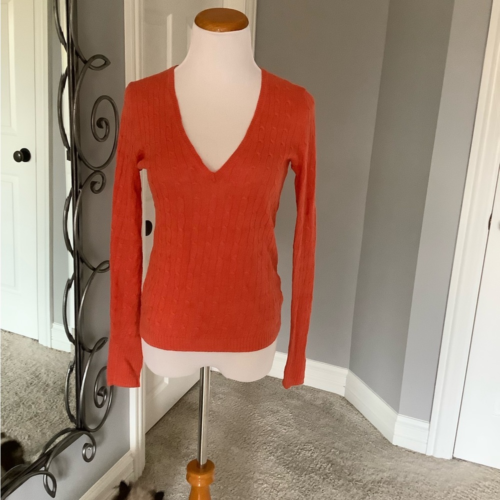 J. Crew Linen V-Neck Sweater